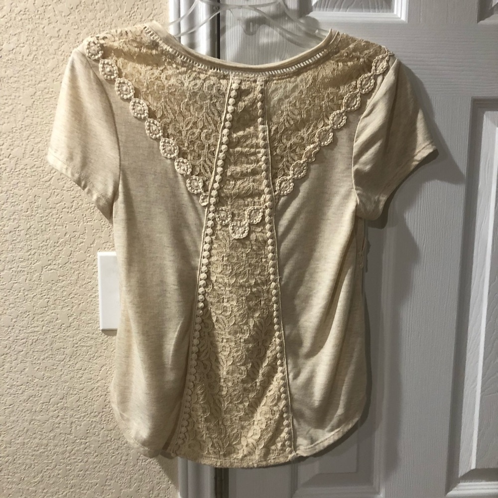 American Rag Lace Trim Top Size Small - Picture 2 of 12